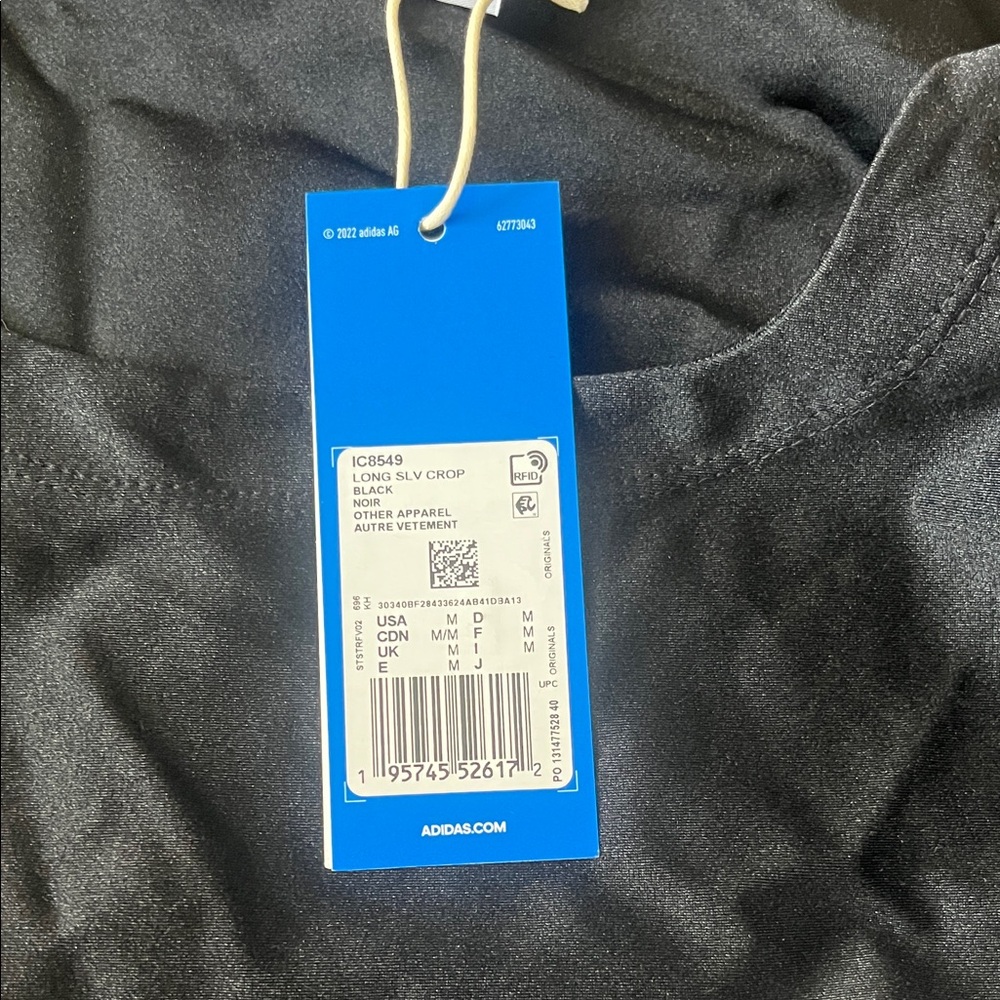 Adidas Originals Black Long Sleeve Bodysuit - Picture 2 of 2